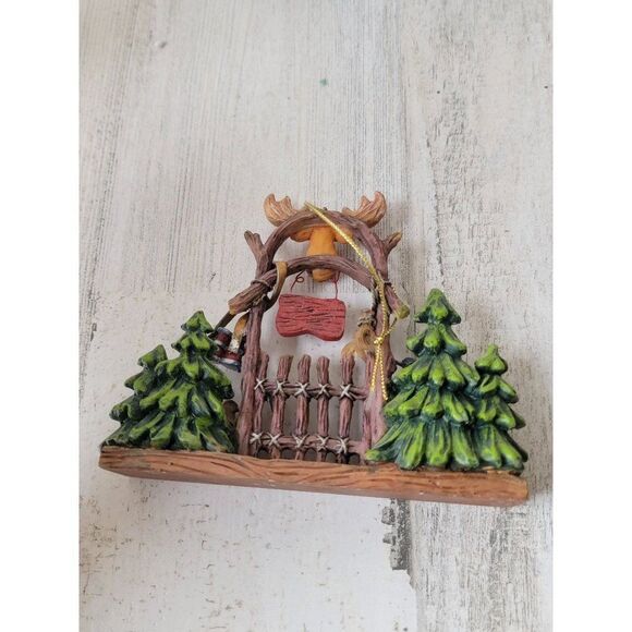 Welcome Friends moose duck Woods hunting ornament Xmas decor - Picture 6 of 7